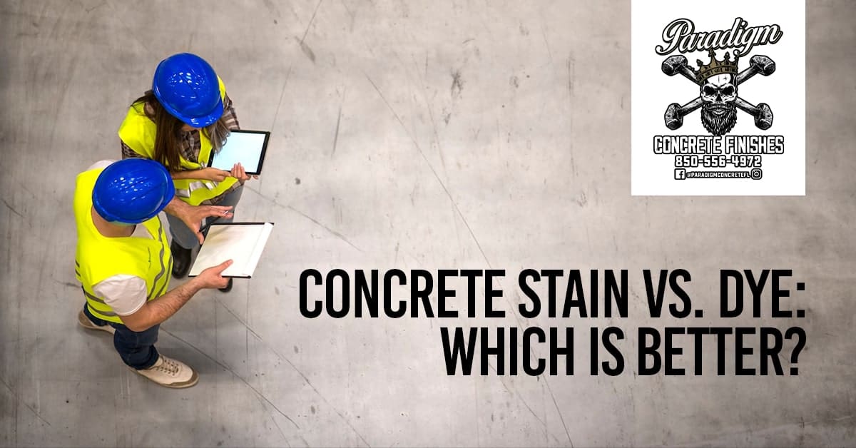 concrete stain vs dye